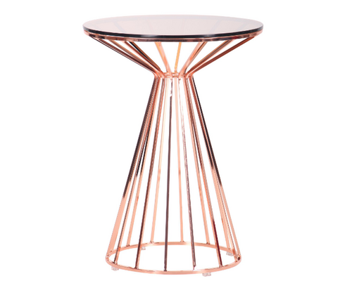 Стол Canary, rose gold, glass top - Фото №1