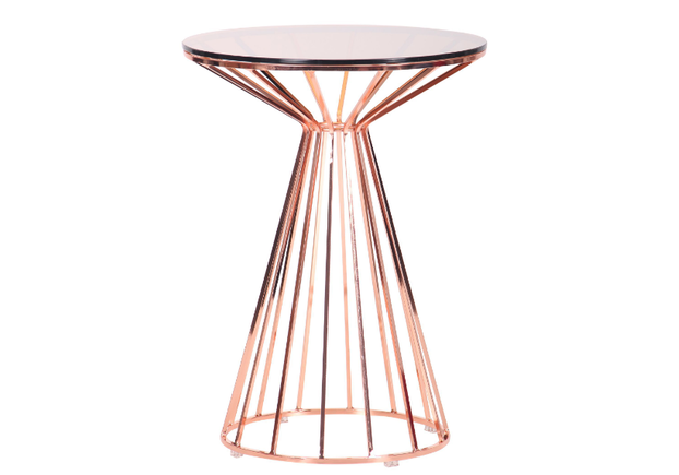 Стол Canary, rose gold, glass top - Фото №1