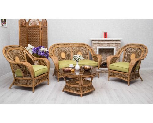Комплект мебели CRUZO Ацтека натуральный ротанг светло коричневый  - Фото №1