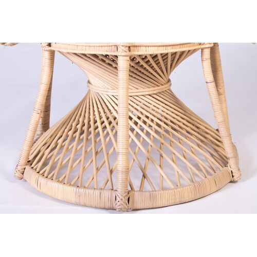 Кресло Павлин из натурального ротанга светло-медовый - Фото №3