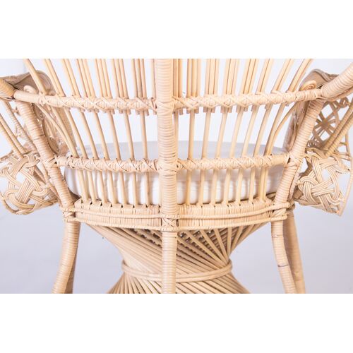 Кресло Павлин из натурального ротанга светло-медовый - Фото №4