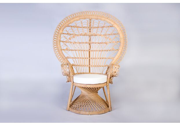 Кресло Павлин из натурального ротанга светло-медовый - Фото №1