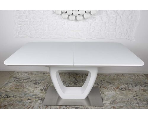 Стол обеденный TORONTO (120/160*80*76) керамика белый - Фото №1