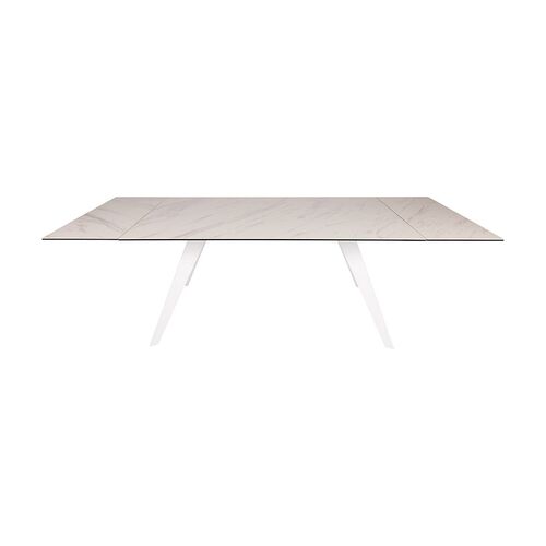 Стол обеденный MOSS (160(+40+40)*90*76 cm керамика ) белый  - Фото №2