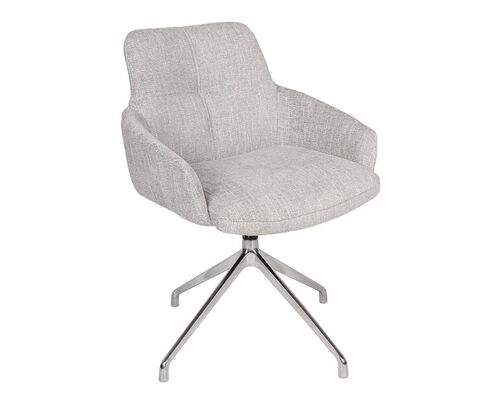 Кресло поворотное OLIVA (60*63*83 см, текстиль) светло-серый - Фото №1