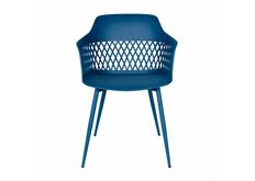 синий пластиковый стул