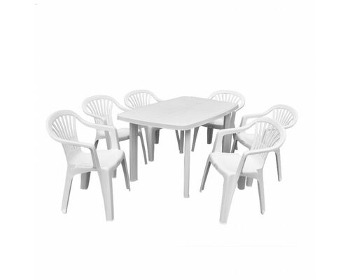 Набір для саду стіл Faro+6 крісел Altea білий - Фото №1