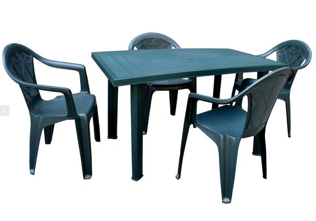 Набор для сада стол Velo+4 кресла Altea антрацит - Фото №1