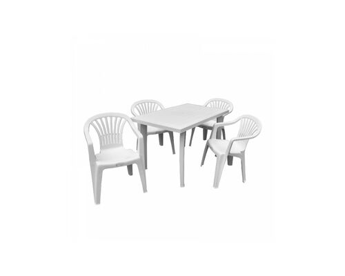 Набор для сада Стол Fiocco+4 кресла Altea белый - Фото №1
