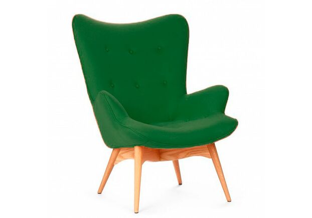 Кресло Флорино зеленое ножки бук - Фото №1