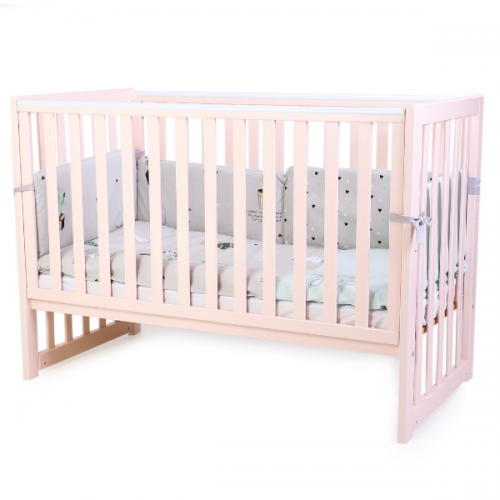 Детская кроватка Соня ЛД13 цвет розовый  на колесиках - Фото №3