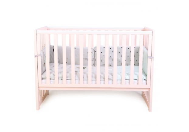 Детская кроватка Соня ЛД13 цвет розовый  на колесиках - Фото №1