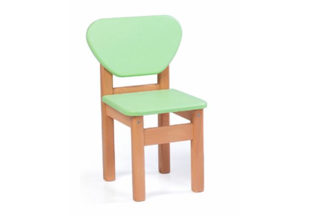 Детский комплект столик и 3 стульчика дерево/пленка МДФ зеленый - Фото №2