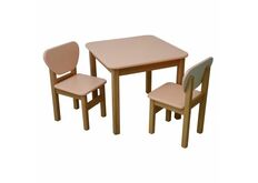 Комплект детский стол и 2 стульчика персиковый