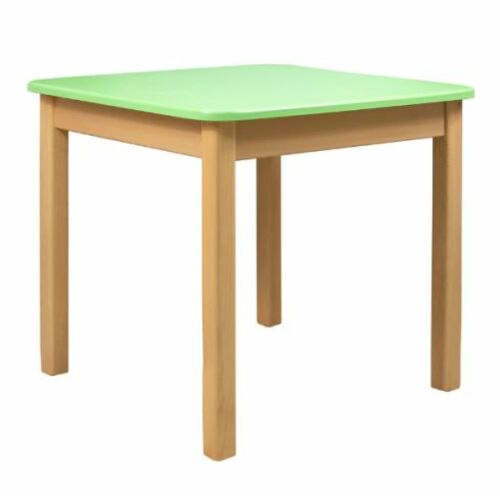 Детский комплект столик и 3 стульчика дерево/пленка МДФ зеленый - Фото №3