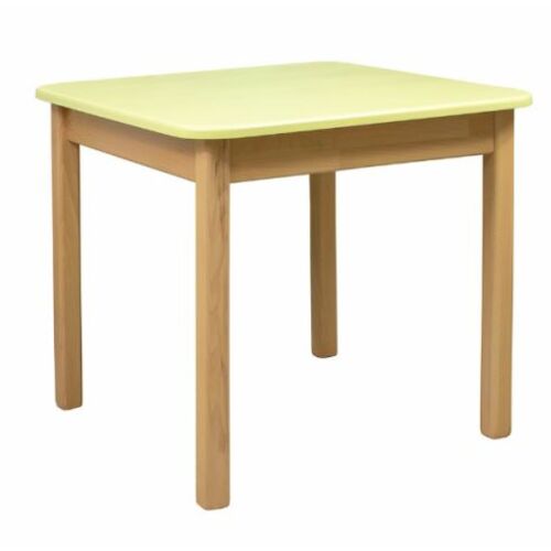 Детский комплект столик и 2 стульчика дерево/пленка МДФ желтый - Фото №2