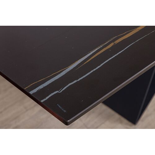 Стол обеденный ALMA (180-260*89,5*76 cm) керамика черный - Фото №7