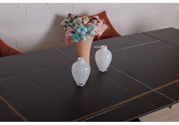 Стол обеденный ALMA (180-260*89,5*76 cm) керамика черный - Фото №2