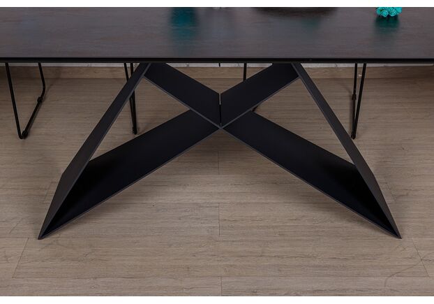 Стол обеденный ALMA (180-260*89,5*76 cm) керамика коричневый - Фото №2