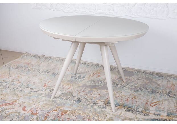 Стол обеденный AUSTIN (110/145*110*76 cm стекло) капучино - Фото №2