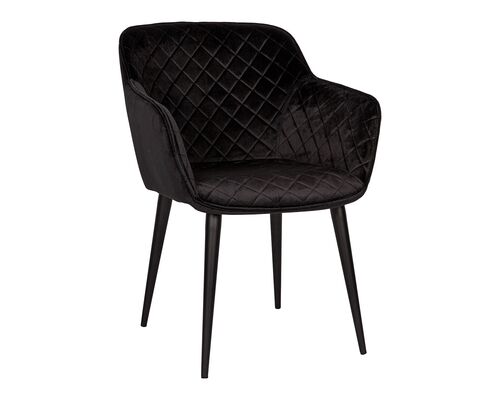 Кресло BAVARIA (58*65*80 cm велюр) черный - Фото №1
