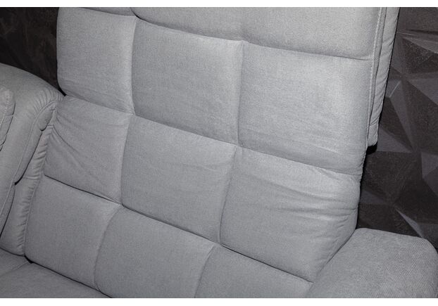 Диван угловой с оттоманкой Ричмонд текстиль, светло - серый - Фото №2
