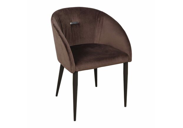 Кресло ELBE (58*59*75 cm велюр) коричневый - Фото №1