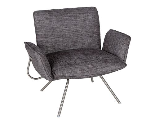 Лаунж - кресло GRANADA (93.5*69*81.5 cm текстиль) черный - Фото №1