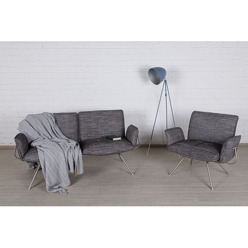 Лаунж - кресло GRANADA (93.5*69*81.5 cm текстиль) черный - Фото №8