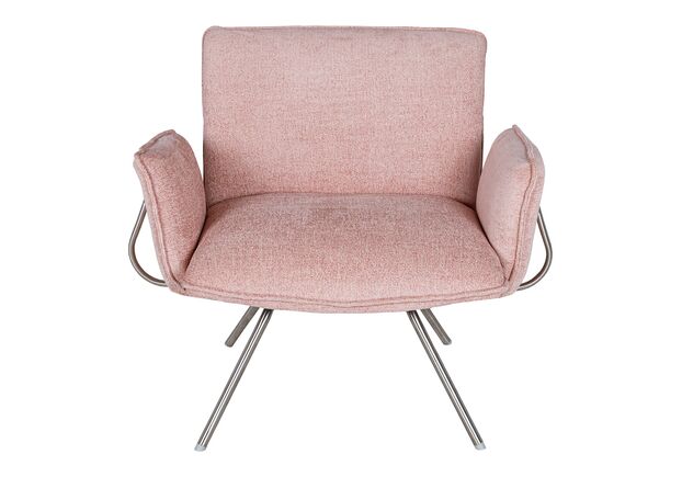 Лаунж - кресло GRANADA (93.5*69*81.5 cm текстиль) пудровый - Фото №2