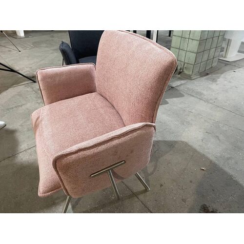 Лаунж - кресло GRANADA (93.5*69*81.5 cm текстиль) пудровый - Фото №8