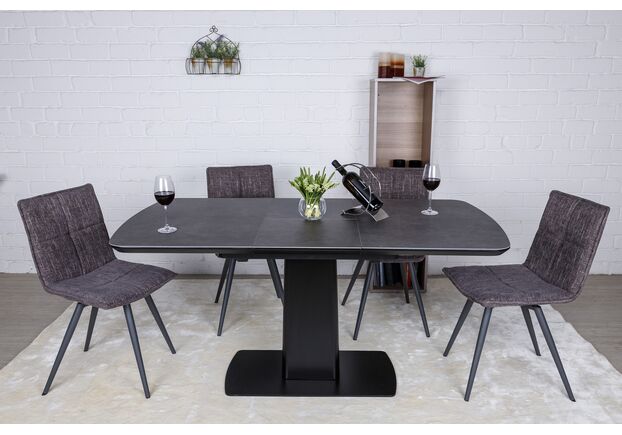 Стол обеденный MARYLAND (120/160*80*76 cm керамика) черный - Фото №2