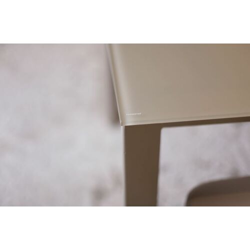 Стол обеденный BRISTOL S (100/150*74*75cmH стекло) капучино - Фото №5