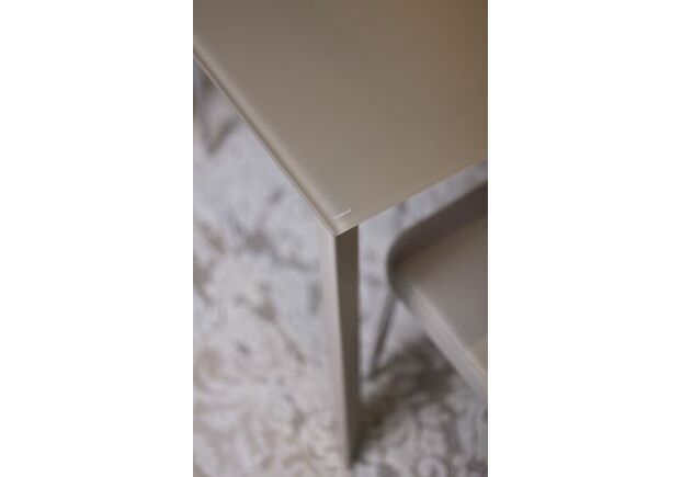 Стол обеденный BRISTOL S (100/150*74*75cmH стекло) капучино - Фото №2