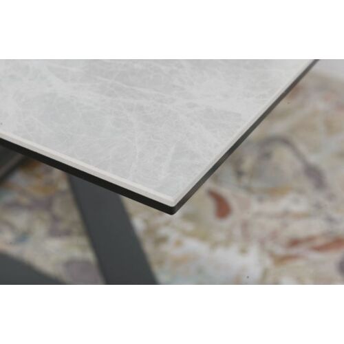 Стол обеденный FLEETWOOD NEW (160/240*90*75cmH) керамика светло-серый глянец - Фото №8