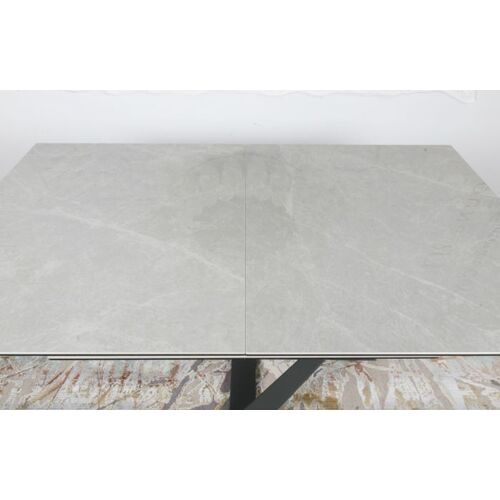 Стол обеденный FLEETWOOD NEW (160/240*90*75cmH) керамика светло-серый глянец - Фото №7