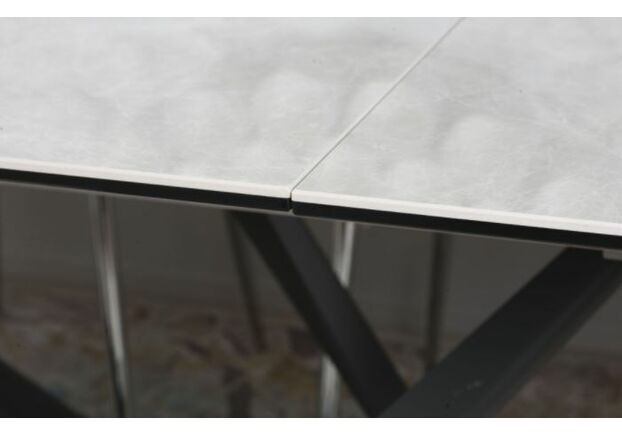 Стол обеденный FLEETWOOD NEW (160/240*90*75cmH) керамика светло-серый глянец - Фото №2