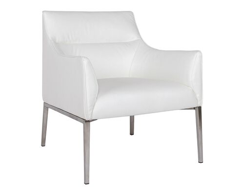 Лаунж - крісло MERIDA (71*75*69 cm екошкіра) білий - Фото №1