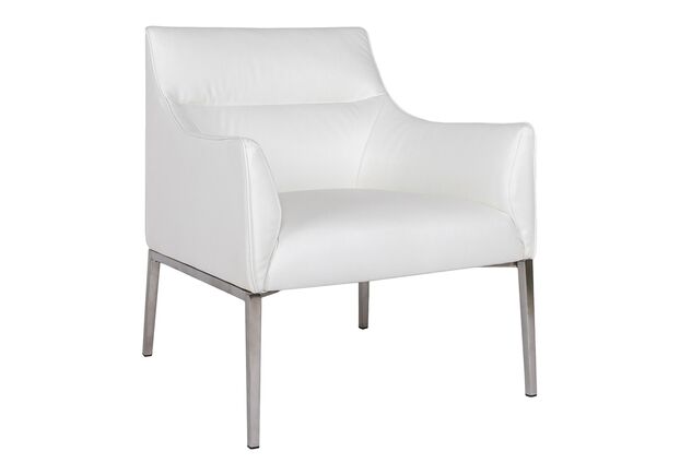 Лаунж - крісло MERIDA (71*75*69 cm екошкіра) білий - Фото №1