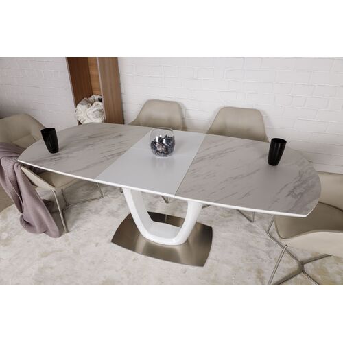Стол обеденный OTTAWA (140+(45)*85*76 керамика) белый - Фото №9