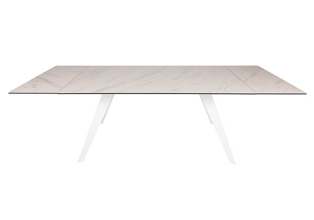 Стол обеденный MOSS (160(+40+40)*90*76 cm керамика ) белый  - Фото №1