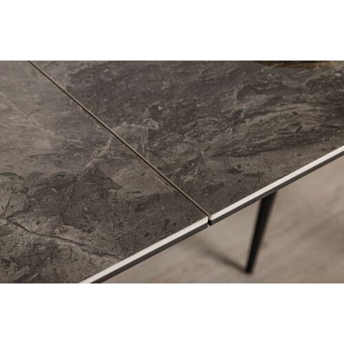 Стол обеденный ALTA (120(+50)*80*76 cm керамика ) темно-серый глянец - Фото №8