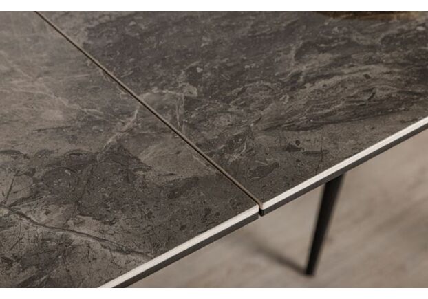 Стол обеденный ALTA (120(+50)*80*76 cm керамика ) темно-серый глянец - Фото №2