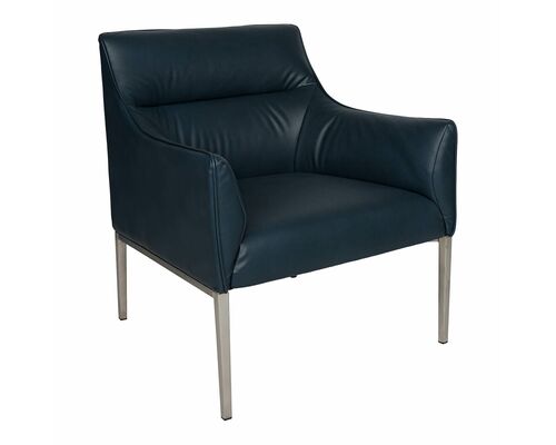 Лаунж - крісло MERIDA (72*71*79 cm екошкіра) темно-синій - Фото №1