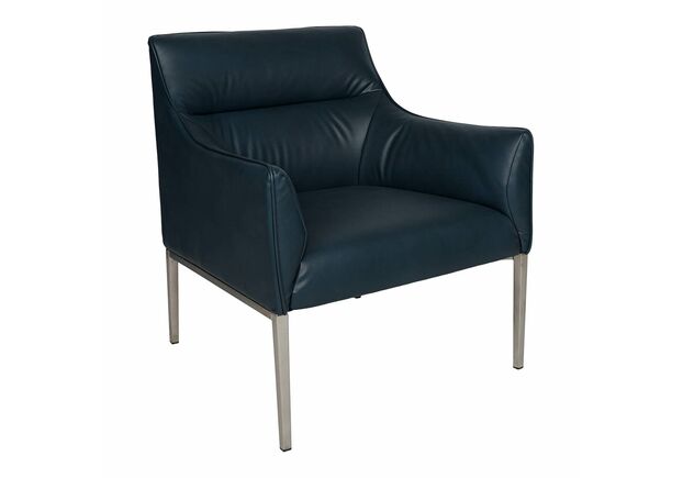 Лаунж - кресло MERIDA (72*71*79 cm экокожа) темно-синий - Фото №1