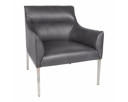 Лаунж - кресло MERIDA (72*71*79 cm экокожа) графит - Фото №1