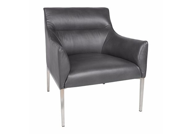 Лаунж - крісло MERIDA (72*71*79 cm екошкіра) графіт - Фото №1