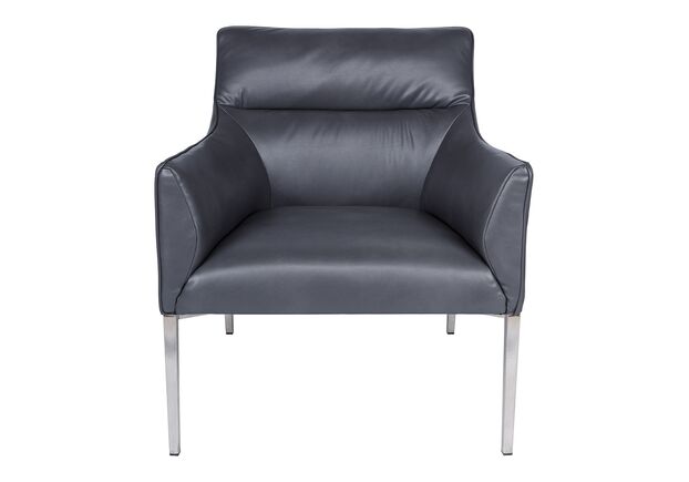 Лаунж - кресло MERIDA (72*71*79 cm экокожа) графит - Фото №2