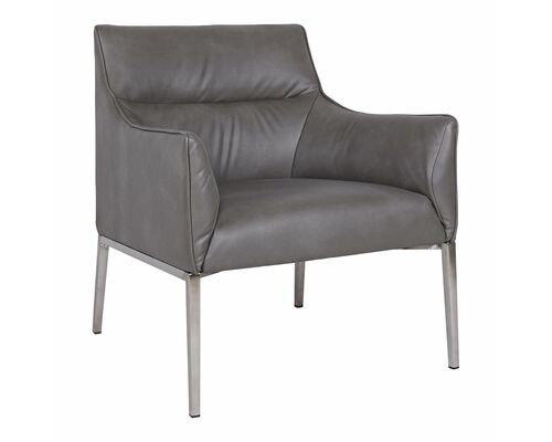 Лаунж - крісло MERIDA (72*71*79 cm екошкіра) сірий - Фото №1