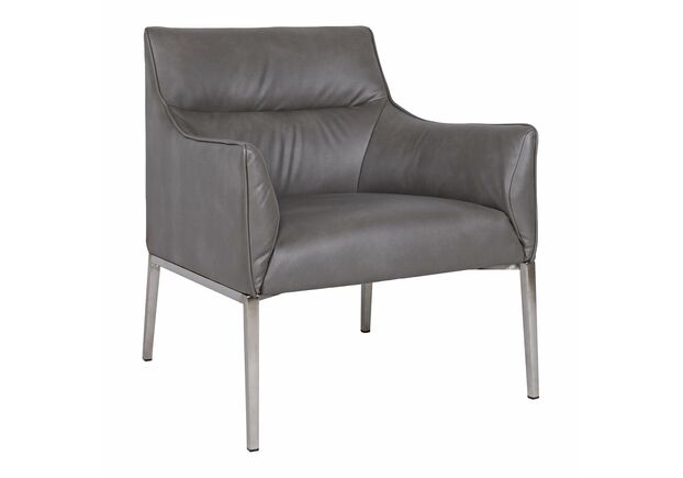 Лаунж - кресло MERIDA (72*71*79 cm экокожа) серый - Фото №1